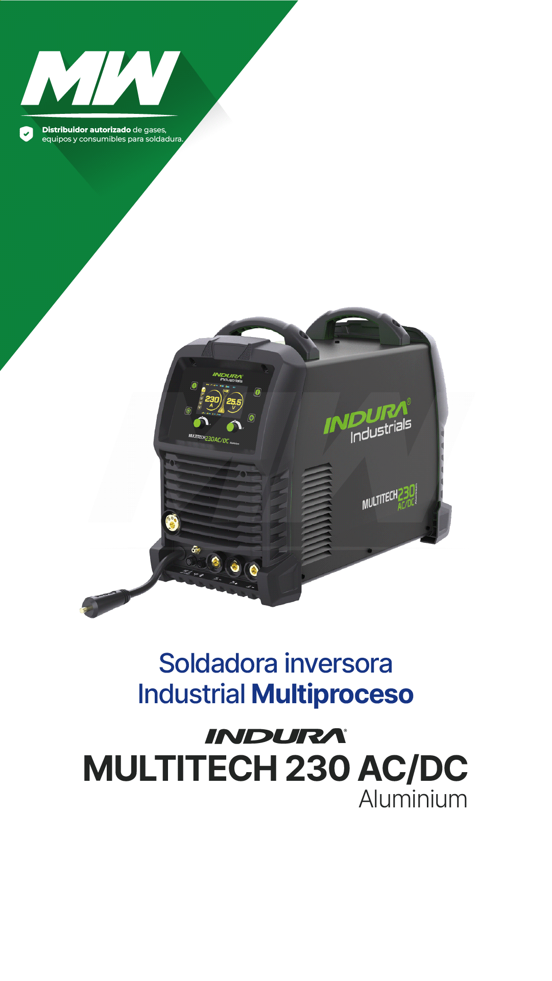 Soldadora Multitech 230 AC/DC Aluminium